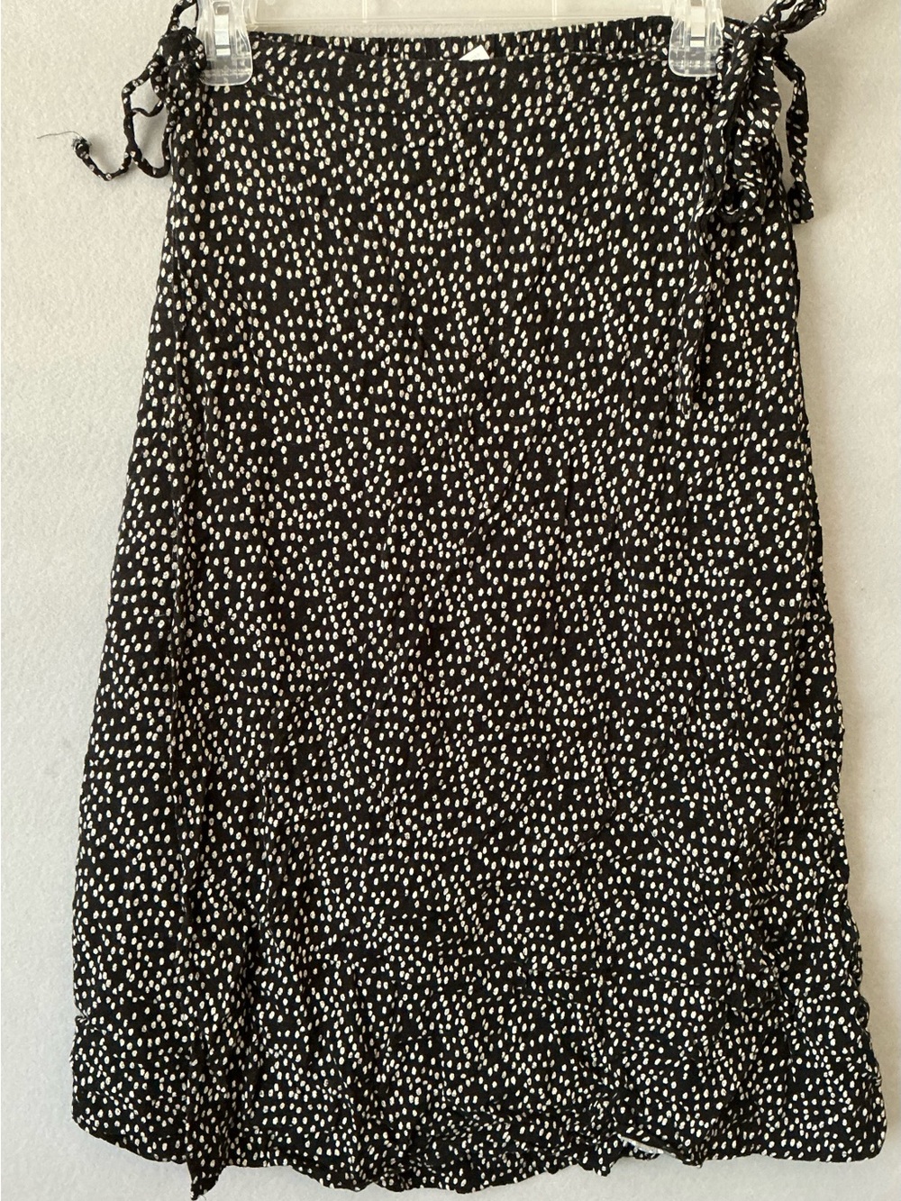 Urban Romantics Y2K Whimsigoth Ditsy Floral Dot Ruched Mini Skirt L Tie-Waist